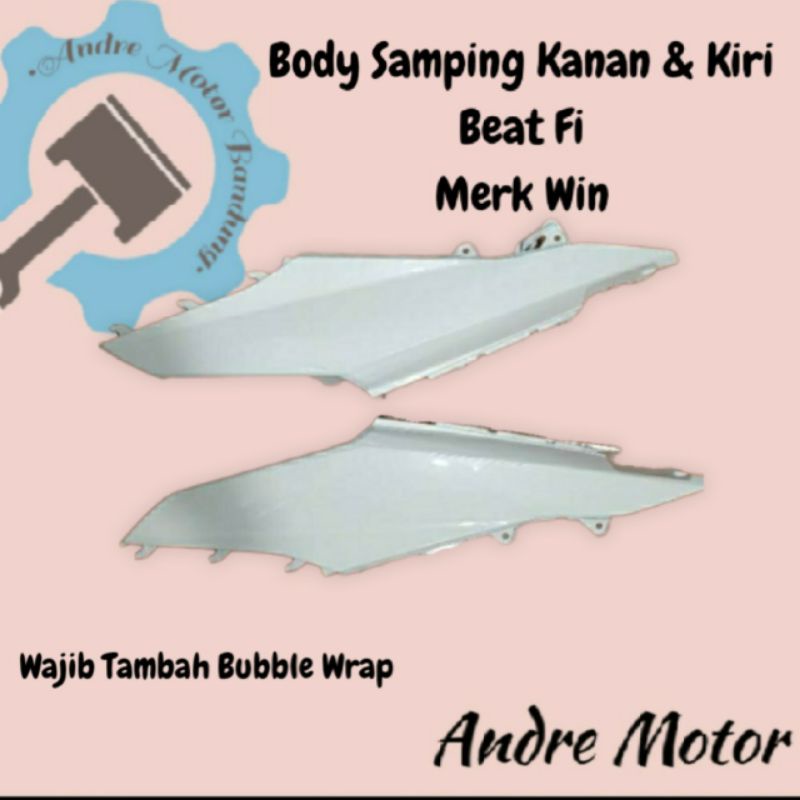 Cover Body  Samping Kanan&amp;Kiri Beat fi 201/2014 Merk Win (Putih)