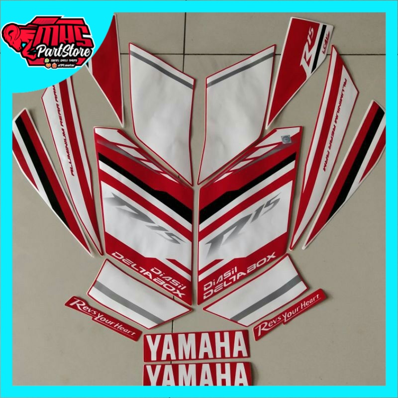 (COD) striping sticker r15 v2 2014 merah list bodi standart yamaha r15 v2 2014 merah terlaris