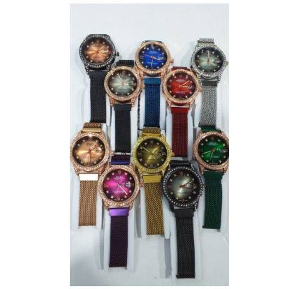 Jam Tangan Wanita Rolex Magnet Diamond Romawi Tanggal Aktif