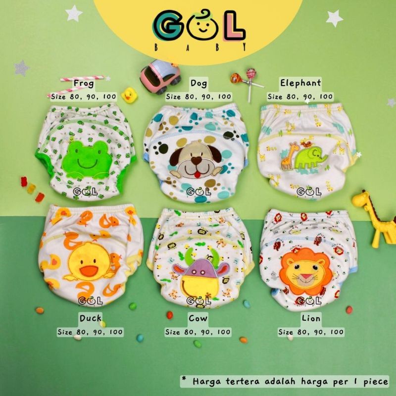 Celana Dalam tatur Popok Cloth Diaper Clodi Training Pants Pipis Bayi Anak Baby 3 layers