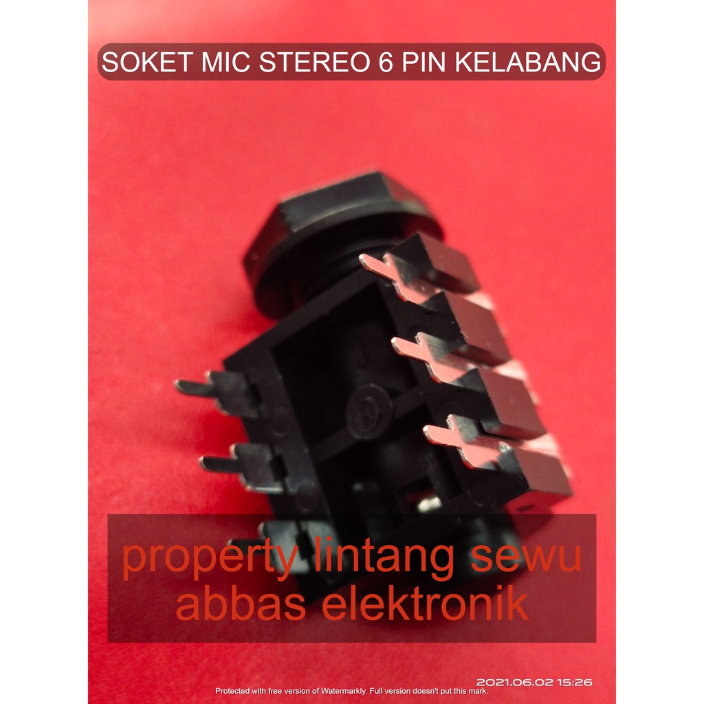 SOKET MIC AKAI STEREO KELABANG 6 PIN