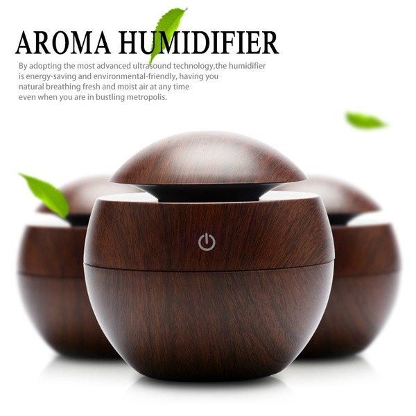 Humidifier Aroma Ultrasonic Diffuser Essential Oil Desain Kayu