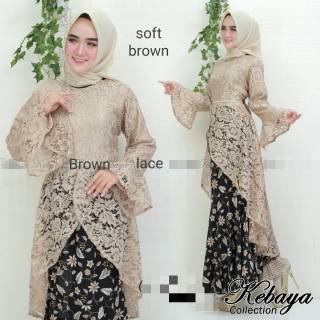 Kebaya brokat model pinguin panjang belakang set rok Kebaya brokat model pinguin panjang belakang set rok