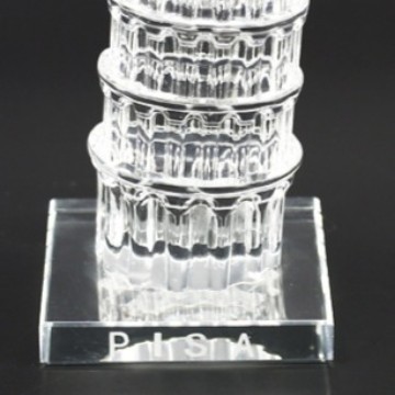 Souvenir Crystal leaning tower of pisa Mini 9cm hadiah dari Italy