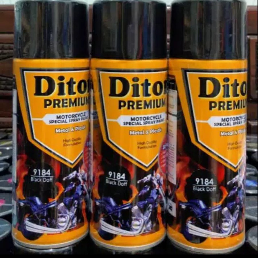 Cat motor diton premium 9184 black doff hitam doff 400cc