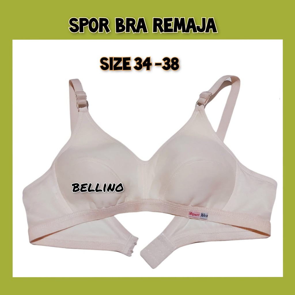 BRA Remaja Tanpa Kawat Size 34-38 Kait 2 Misty Sport Bra Wanita Bh Tanpa Busa Polos Kutang Wanita Da