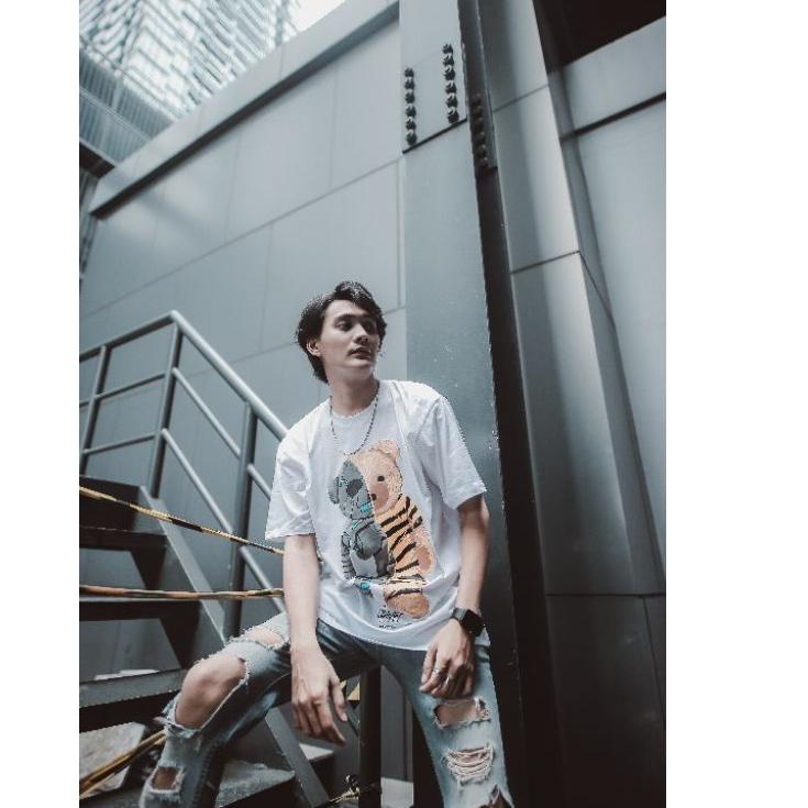 ➷ QuinArt Robo Bear WHITE ( T shirt / Kaos UNISEX ) ☺
