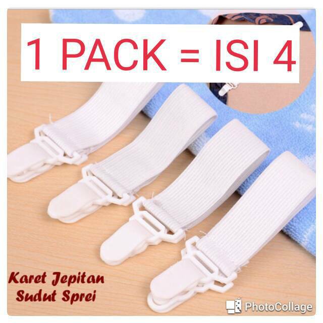 [DEASHOP] JEPITAN SUDUT SEPREI / PENGAIT SUDUT SEPREI / PENJEPIT SEPREI (1 SET 4 PCS)