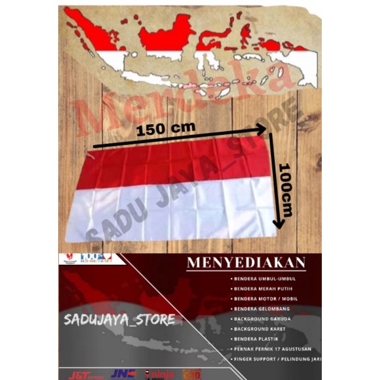 bendera ukuran 150 × 100/ bendera merah putih/bendera merah putih besar/bendera indonesia/bendera ju