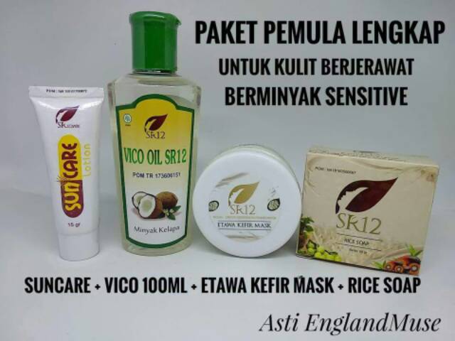 HOT...! Paket pemula Kulit normal/Berjerawat /Berminyak /Beruntus/Flek Hitam /Kulit  SensitifKering