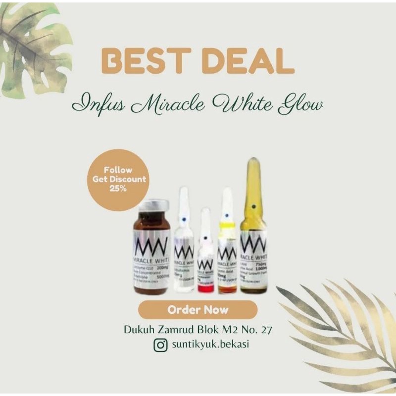 Jasa Infus Whitening Miracle Glow