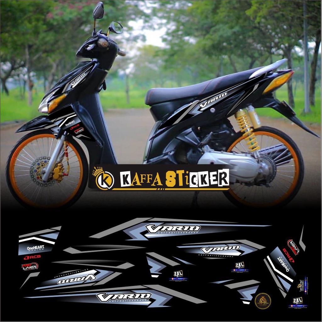 COD / STIKER stiker striping honda vario 110 karbu / vario striping / vario variasi list abu variasi