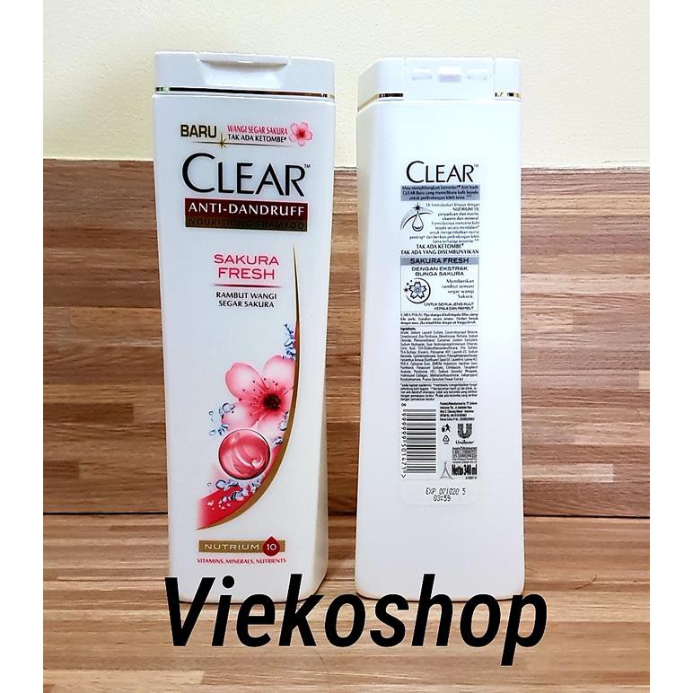 shampoo Shampoo Clear Sakura Fresh 340 Ml / 340ml shampo sampo