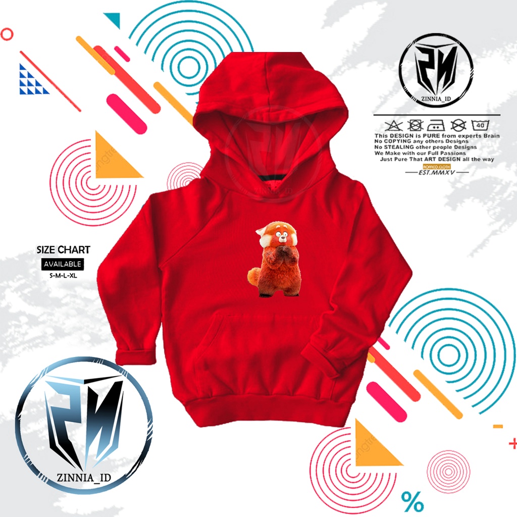JAKET HOODIE ANAK LOGO kartun disney PIXAR turning red Mei Lee Too Cute #1 - ZINNIA_ID