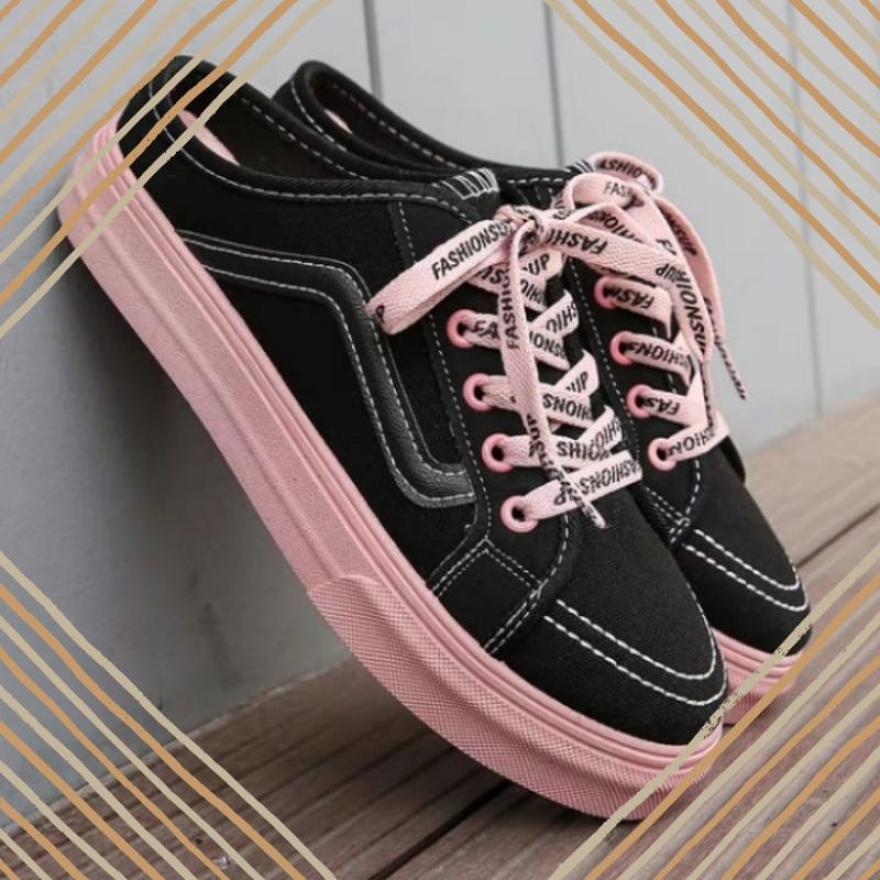 SEPATU WANITA KETS SNEAKERS CANVAS SOL ANTI LICIN KUALITAS BAIK KT02