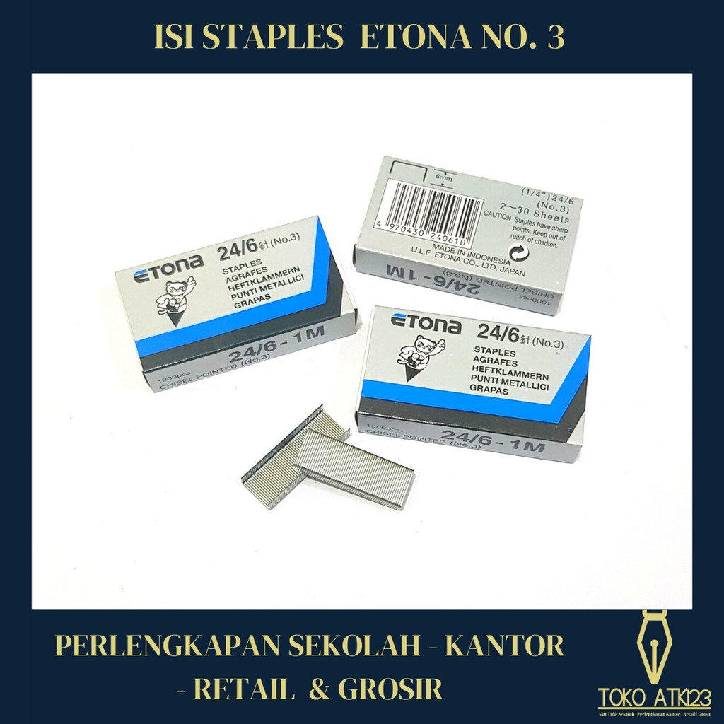 Staples / Isi Jepretan Merk Etona No. 3