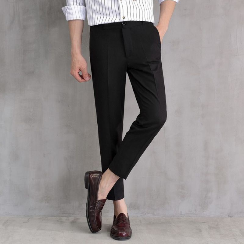 Celana Kantor Formal Pria Slimfit Celana Bahan Kerja Pria Celana Panjang Ankle Pants Bahan Dasar Woll Ankle Premium