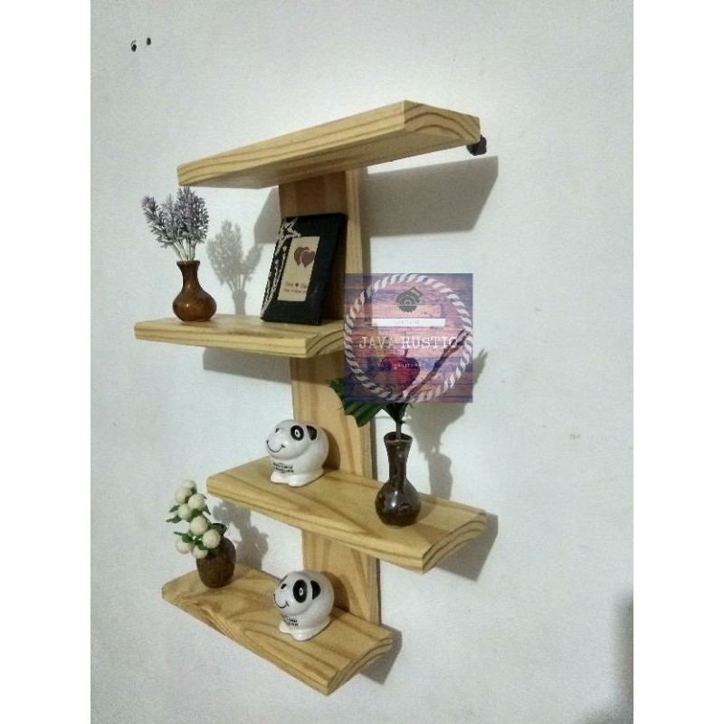 RAK DINDING KAYU JATI BELANDA RAK BUNGA DEKORASI RUMAH