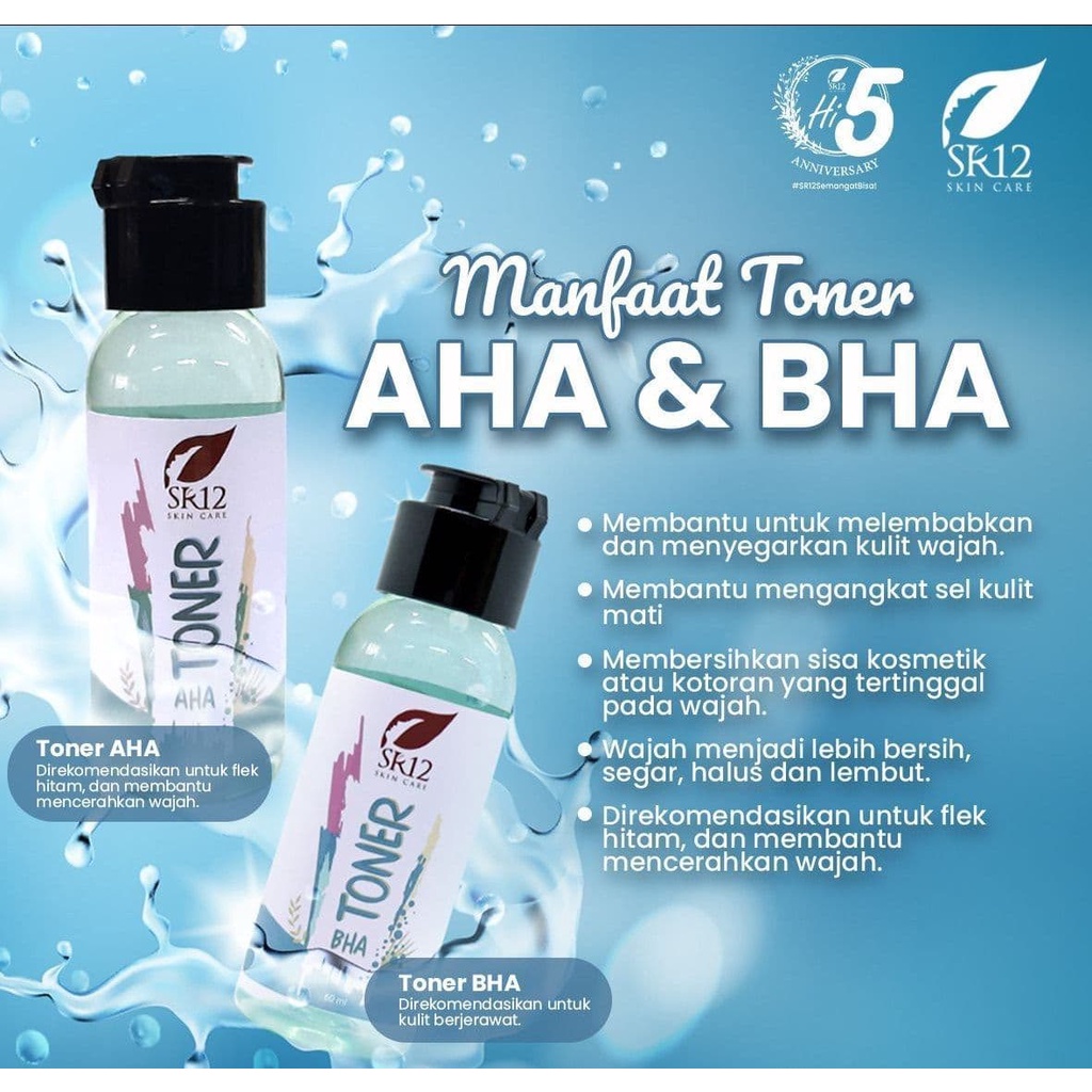 TONER AHA BHA SR12 untuk WAJAH FLEK HITAM BRUNTUS JERAWAT BATU