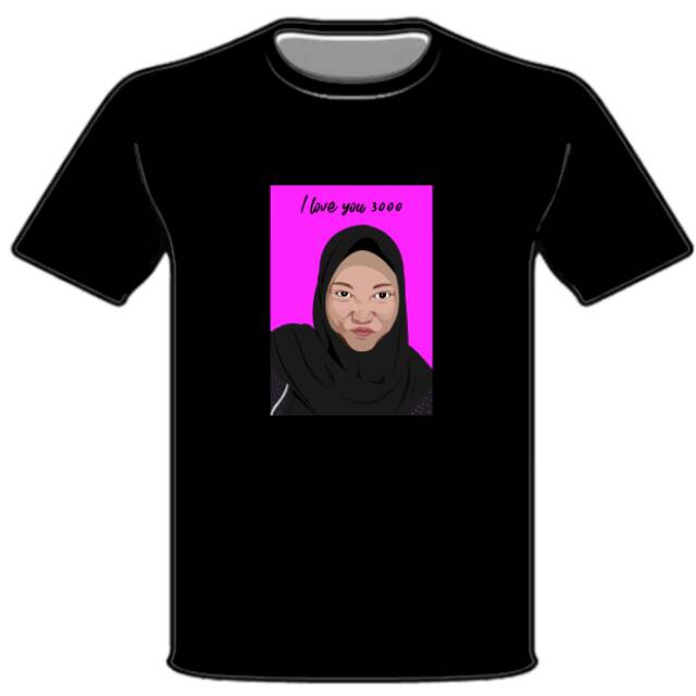 Kaos Baju Unisex Dengan Desain Vektor Wajah Shopee Indonesia