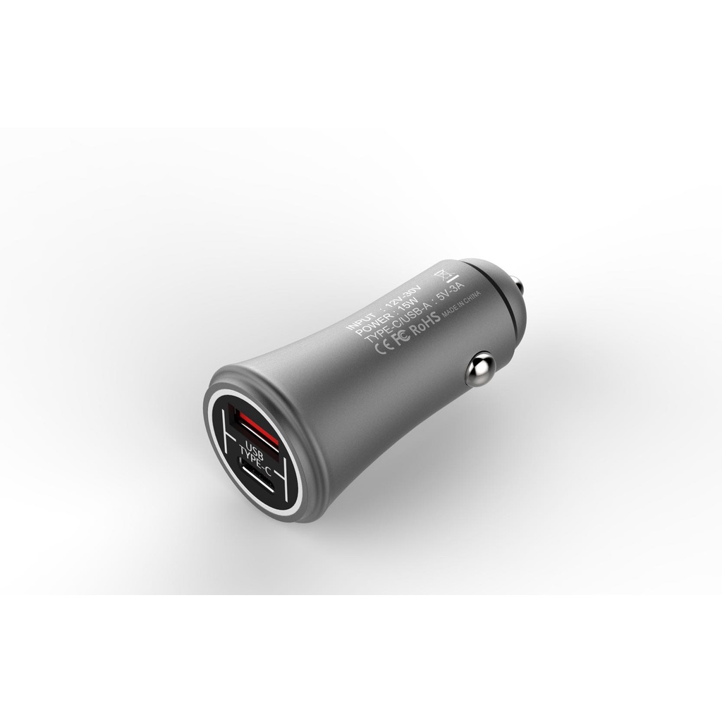 【CC004】 [GROSIR/COD]JHY10 Car Charger Fast Charging 24W USB + PD Ports USB Type C QC3.0 PD3.0 Casan Mobil Pengisi Daya Handphone Universal IOS iPad