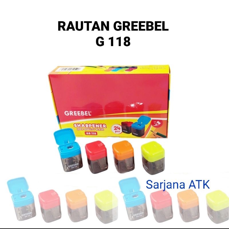 

Rautan / Sharpener / Serutan Tabung 1 lubang Greebell G 118