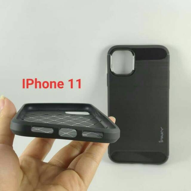 Casing Softcase Ipaky Carbon Iphone 11/Iphone 6.1 case hitam