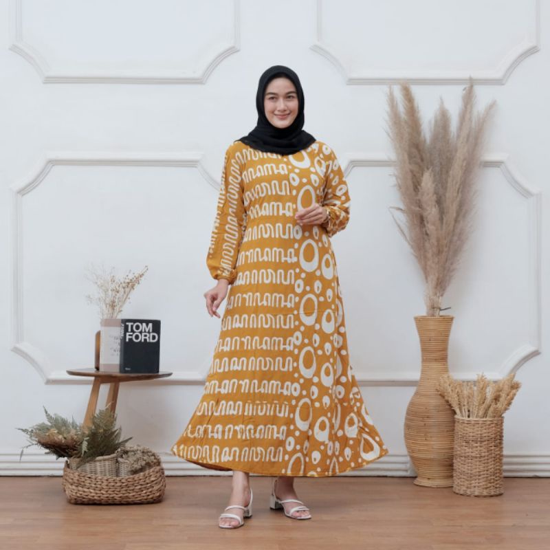 ( PROMO) GAMIS TWILL , TERMURAH DANTERLARIS || GAMIS RAYON MURAH || DASTER MALAMAN-Aksara 2