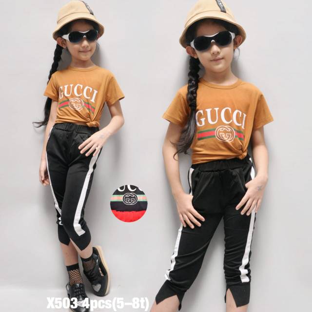 Baju stelan anak perempuan Gucci