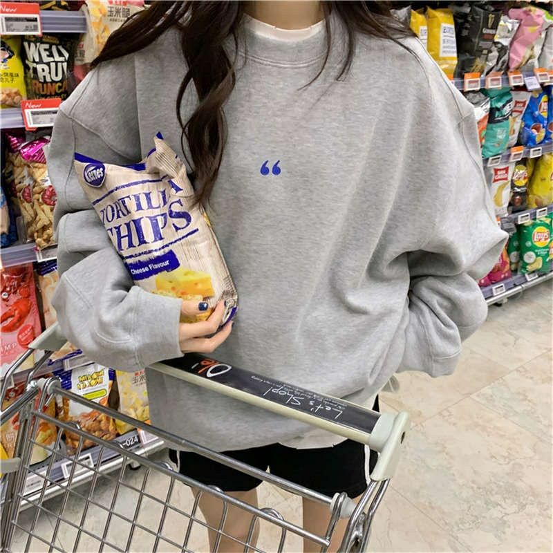 S - XXXXXXL(6XL) Sweater SIMPLE SYMBOL &quot; Sweatshirt Petik Crewneck Bigsize OVERSIZE Cute Wanita Pria Korean Style S M L XL 2XL 3XL 4XL 5XL 6XL Unisex