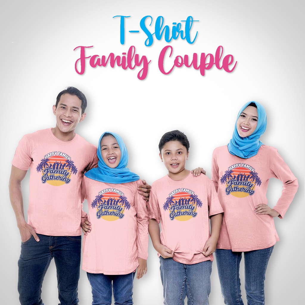 Kaos Family Gathering Keluarga Laki Laki Perempuan Kaos Anak  Dewasa Lengan Pendek Panjang