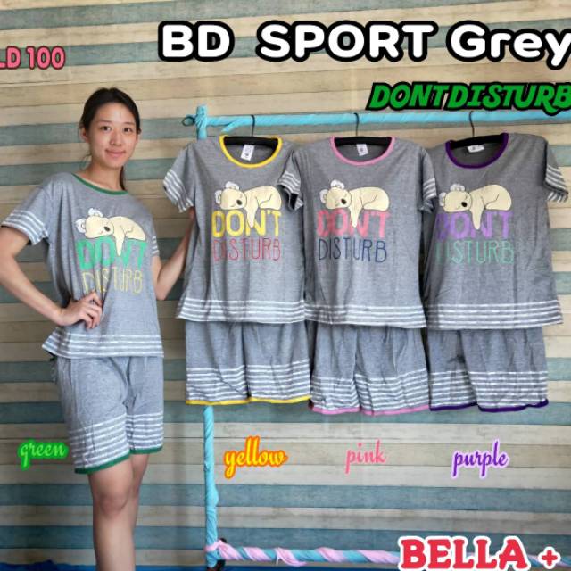 BabyDoll BAJU TIDUR BELLA Sport Grey