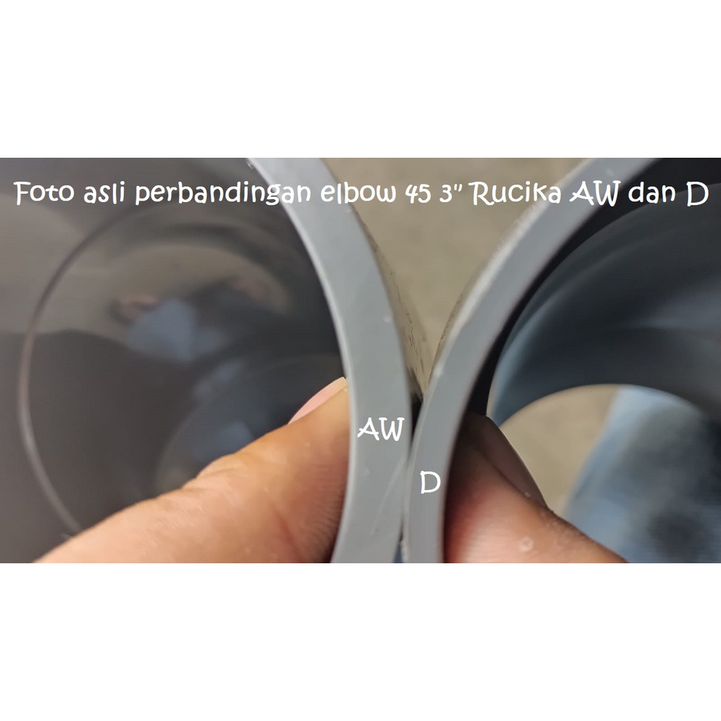 Elbow 45° 45 derajat 3&quot; 4&quot; 3 4 inch Knee Keni pipa PVC CM Rucika AW D bisa untuk sambungan semua merk pipa pralon paralon rucika wavin triliun intilon vinilon champion maspion supralon winlon dll