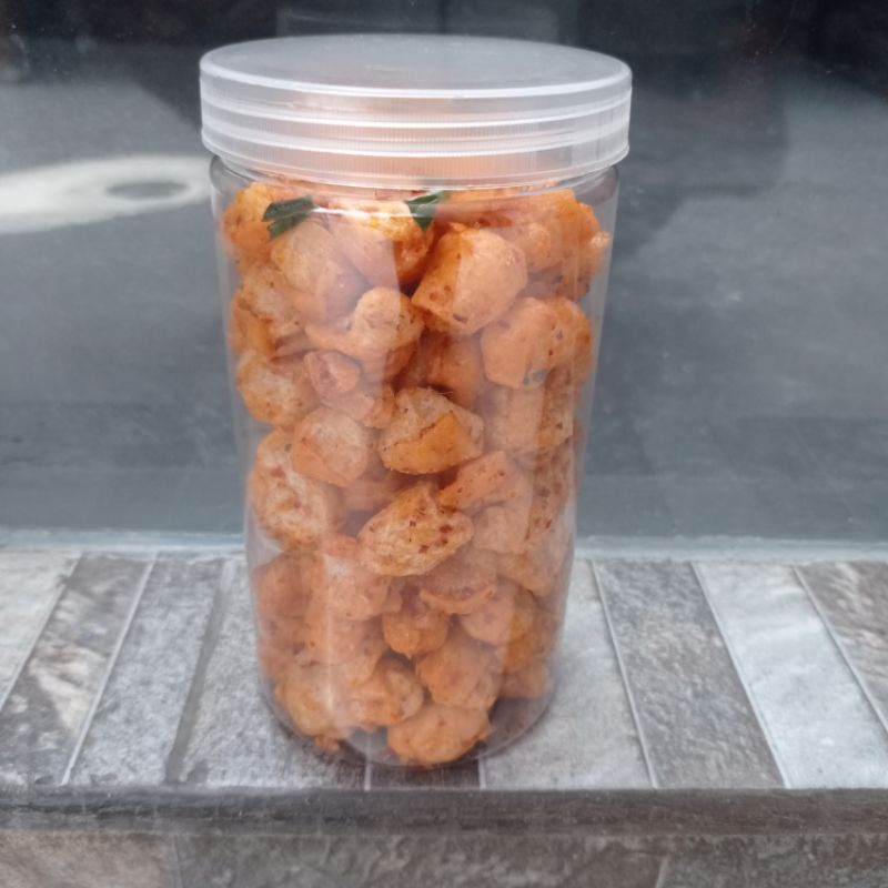 

siomay mini kering 250gram kemasan toples plastik murah