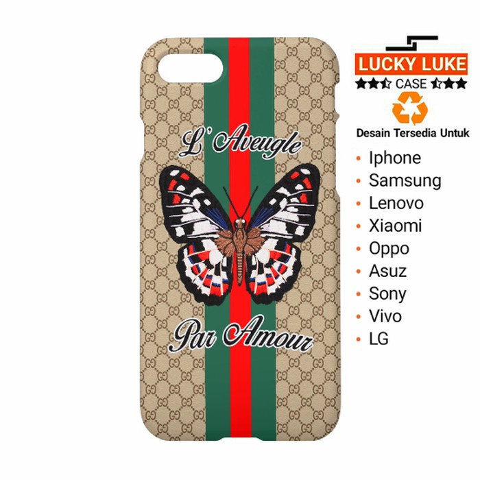 Gucci Butterfly case samsung j5 j7 a5 s7 s8 s9 iphone 5 6 7 8 x plus cover