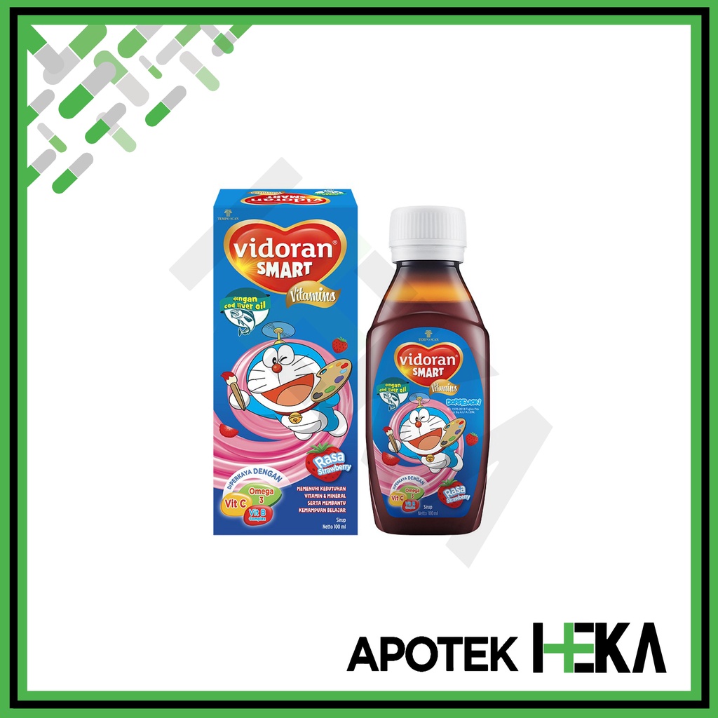 Vidoran Smart Strawberry Syrup 100 ml - Sirup Suplemen Anak (SEMARANG)