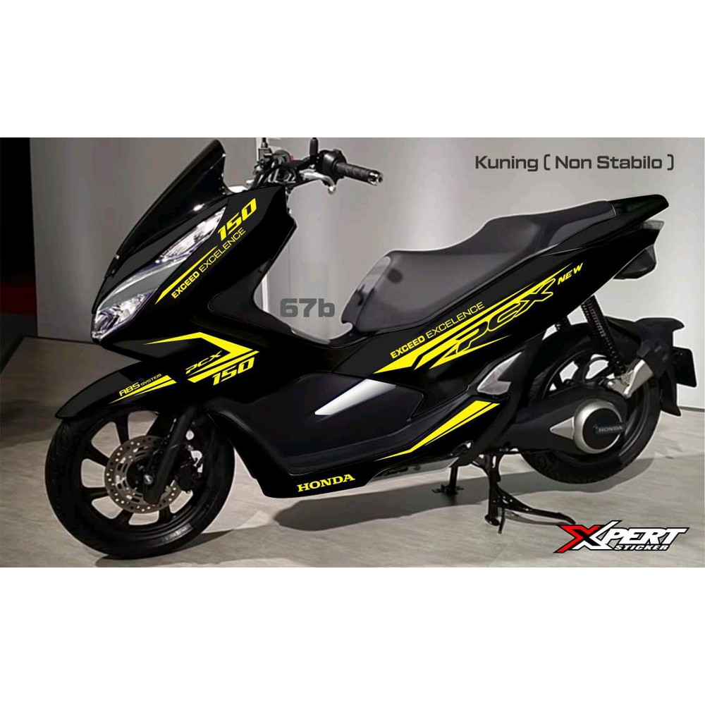 Cutting Sticker Pcx Hitam Stiker honda pcx warna stiker kuning termurah