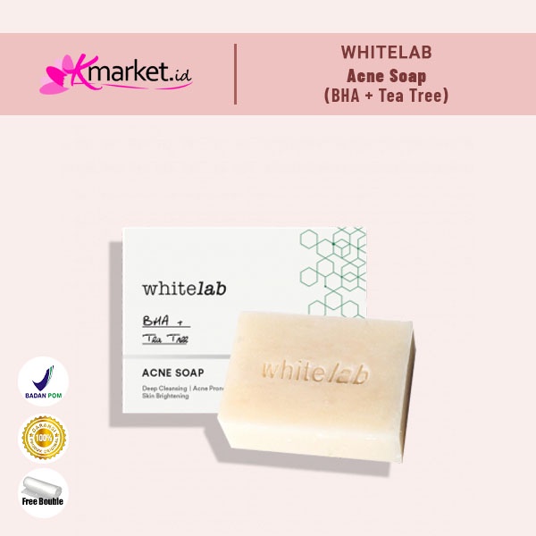 [BPOM] WhiteLab  Acne Soap 80 Gr (BHA + Tea Tree)