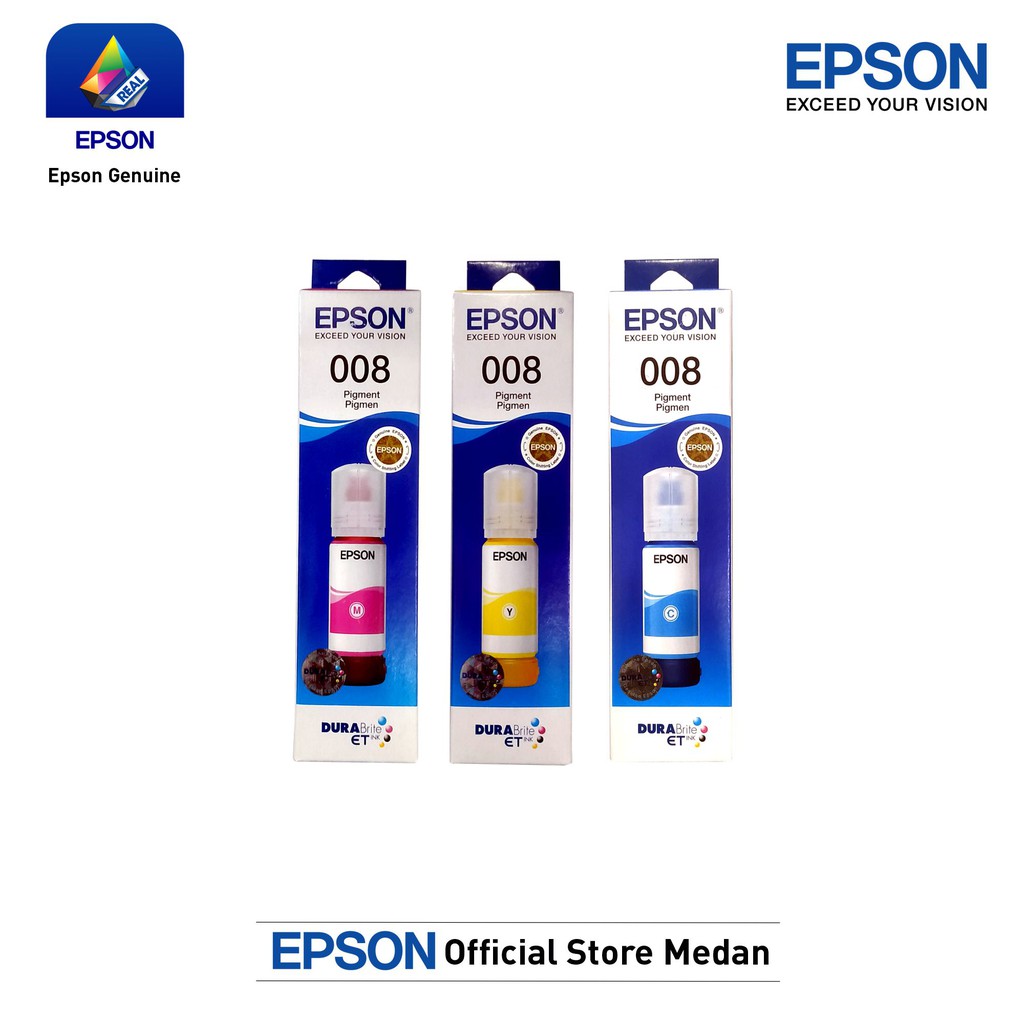 Tinta Botol Epson T008 008 L15150 L15160 L15180 L6550 L6580 PIGMENT ORIGINAL