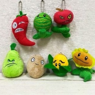 Gantungan Boneka Plants vs Zombie/Gantungan Kunci Zombi/Gantungan Tas Plants/Boneka Plants Kecil 9cm