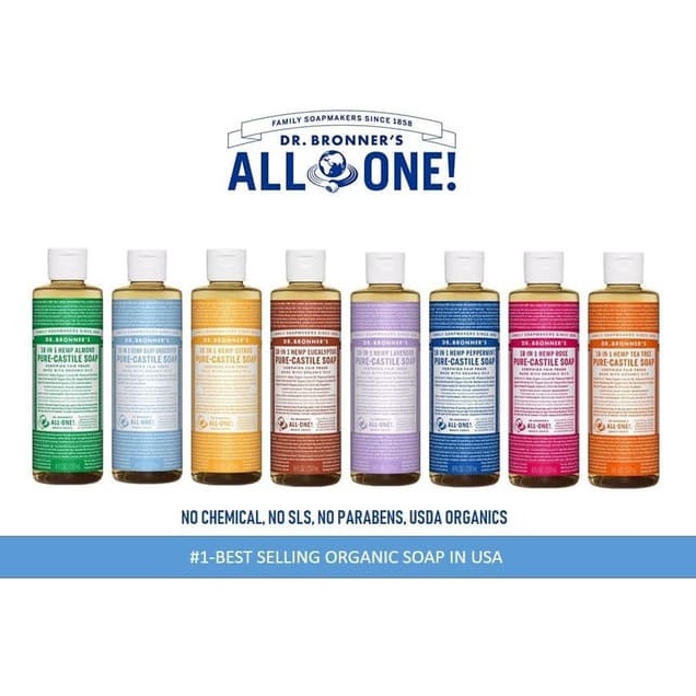 Dr. Bronner’s Pure Castile Liquid Soap 237ml - sabun Organic