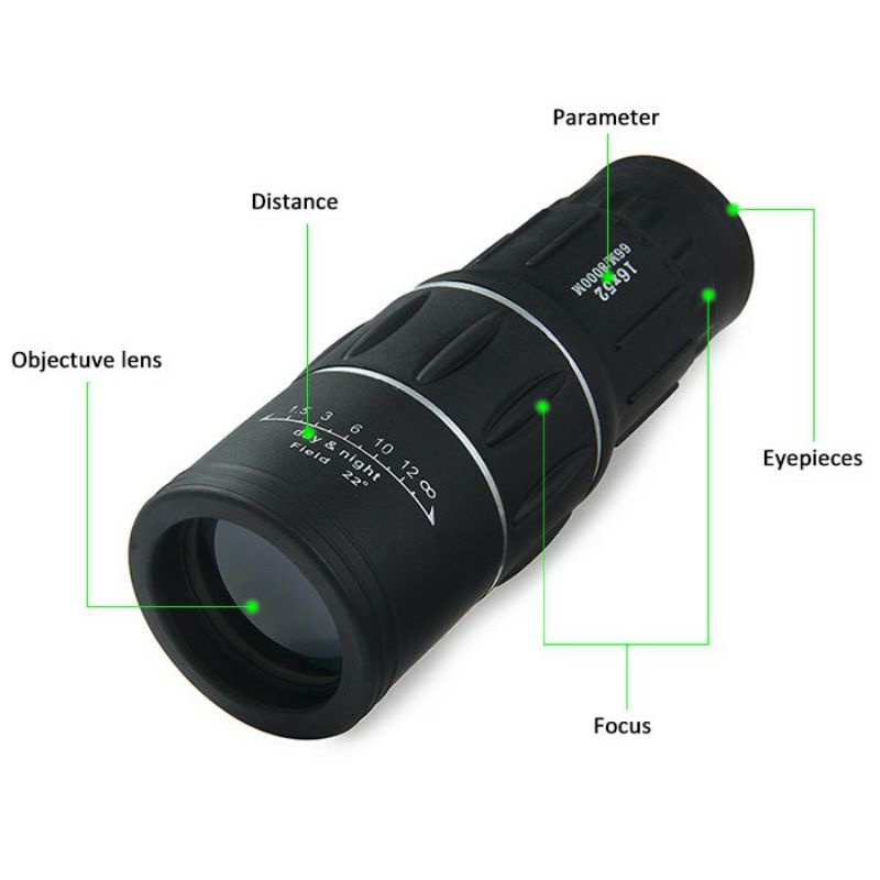 Prime Teropong Monokular Siang Malam Focus and Zoom Lens Adjustable Telescope