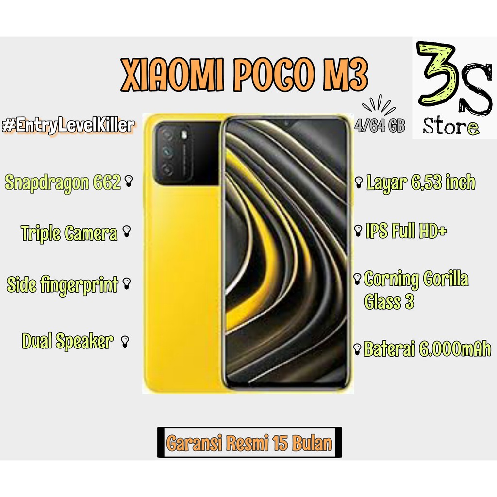 Xiaomi POCO M3 4/64 Garansi Resmi