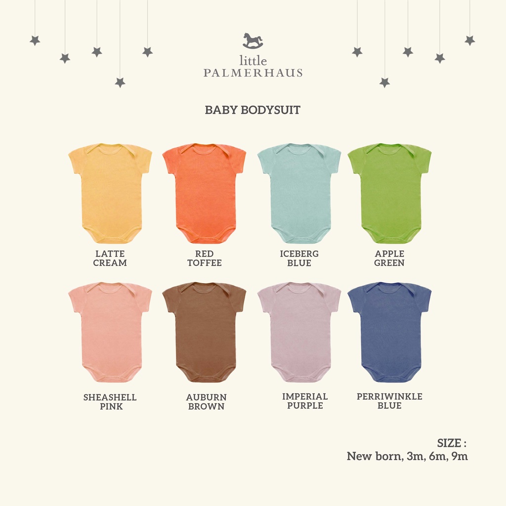 Little Palmerhaus - Everyday Wear Bodysuit Short Sleeve (Jumper Bayi)