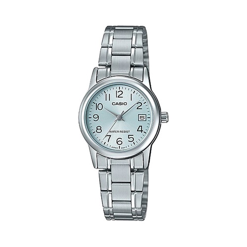 Casio General LTP-V002D-1B / LTP-V002D-4B 2B3 Jam Tangan Wanita  Rantai Stainless Steel Silver
