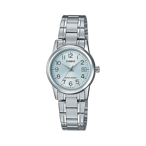 Casio Original LTP-V002D-1B / LTP-V002D-4B 2B3 Jam Tangan Wanita  Rantai Stainless Steel Silver