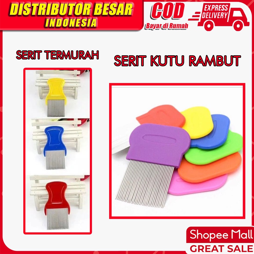 TERMURAH !! - SERIT KUTU RAMBUT - Sisir Pembersih Kutu Rambut dan Telurnya - Basmi Kutu [BISA COD]