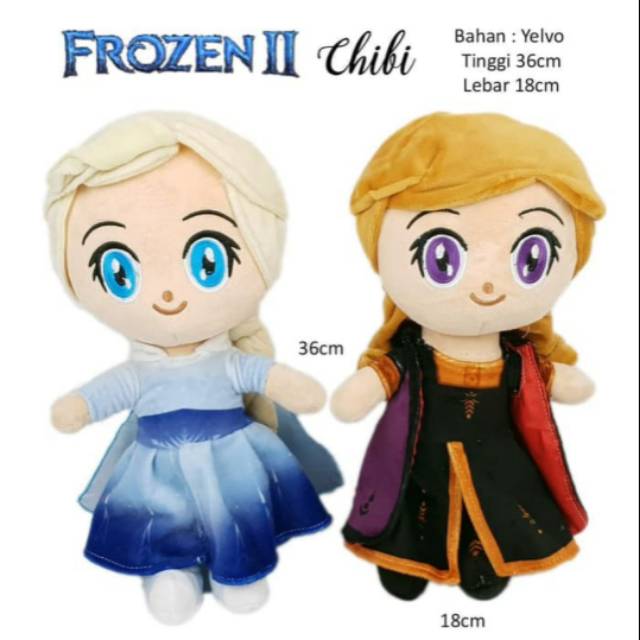 Boneka Anna Elsa Frozen II Chibi Cute Lucu