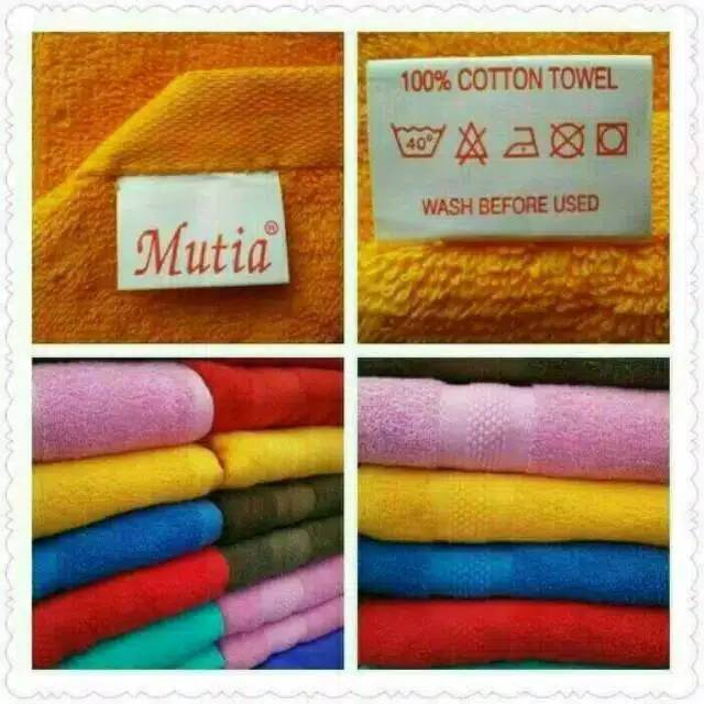 Handuk MUTIA TGG WARNA 50X100 (BISA PILIH WRN)