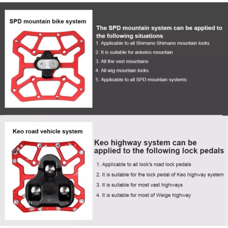 ADAPTOR PEDAL CLEAT FOR UNIVERSAL CLEAT